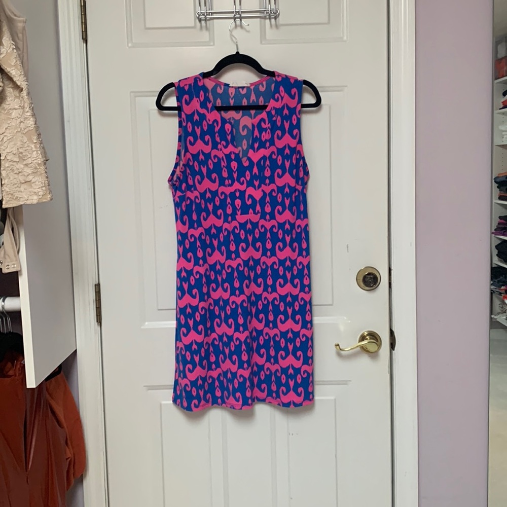 Pink and blue dress